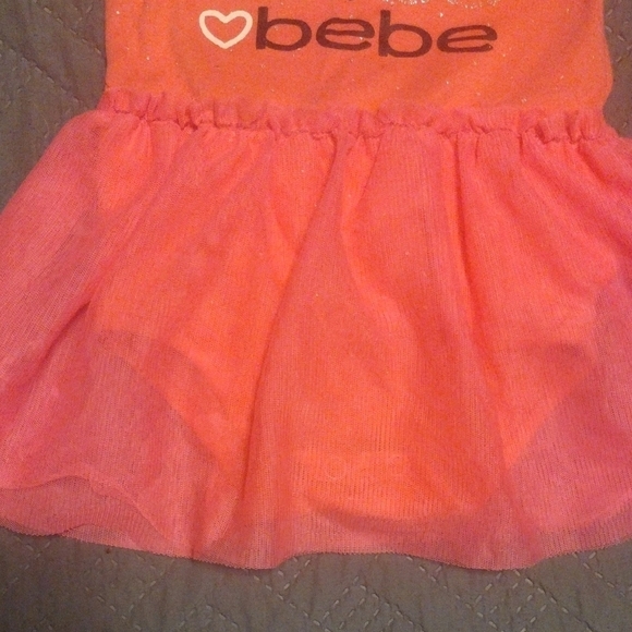 Bebe Glittery Pink Baby Dress Onsie​​ - Picture 3 of 4